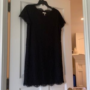 Joie black lace dress